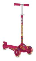 Patinete Skatenet Max Led Bandeirante Suporta 120kg - Pink