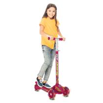 Patinete Skatenet Max Rodas com Led - Rosa - Bandeirante