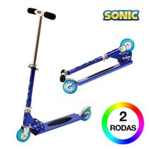 Patinete Sonic Sega 2 Rodas Infantil Azul de Alumínio - Toys 2U