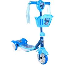 Patinete STITCH com LUZ, Som e Cestinha