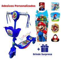 Patinete Super Mario Bross Azul Musical + Entrega em todo Brasil Patinete Super Mario Bross Azul Musical + Entrega em todo Brasil