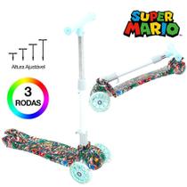 Patinete Super Mario Infantil de 3 Rodas com Led Patinete Super Mario Infantil de 3 Rodas com Led