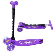 Patinete Unicórnio Ajuste Altura 3 Rodas Luz Freio 35kg Roxo Patinete Unicórnio Ajuste Altura 3 Rodas Luz Freio 35kg Roxo