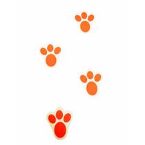 Patinhas adesivas de coelho da pascoa com 100 unidades Cor:LaranjaQuantidade:50 unidades
