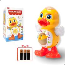 Patinho Dançante Brinquedo Musical Dança Anda Mexe Luz E Som
