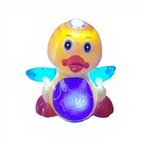 Patinho Dançante Musical Infantil Com Luzes Brinquedo Sonoro 20Cm - Wellkids