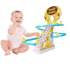 Patinho de Brinquedo Divertido Pista Musical Com Escada e Escorregador Playground