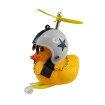 Patinho Pato Capacete Hélice Óculos Buzina Bike Carro Moto