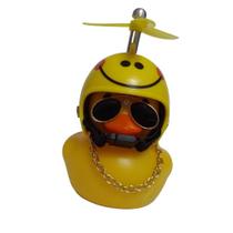Patinho Pato Capacete Hélice Óculos Buzina Bike Carro Moto