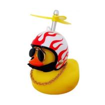 Patinho Pato Capacete Hélice Óculos Buzina Bike Carro Moto