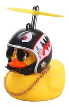 Patinho Pato Capacete Hélice Óculos Buzina Bike Carro Moto