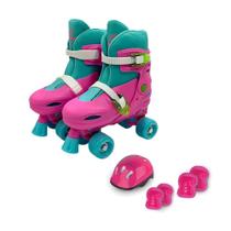 Patins 2 em 1 Com Acessórios Fenix Azul e Rosa 34-37