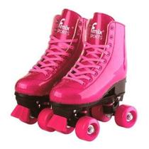 Patins 4 rodas aj. brilhante Patins 4 rodas aj. brilhante