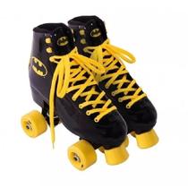 Patins 4 Rodas Batman Mulher Maravilha Retrô Preto E Amarelo Belfix - CD