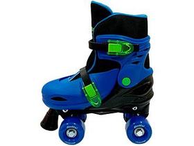 Patins 4 Rodas Infantil Fenix 2 em 1 Azul e Preto