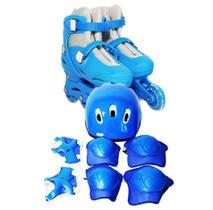 Patins 4 Rodas Inline Azul Tamanho M BW017AZM Importway Patins 4 Rodas Inline Azul Tamanho M BW017AZM Importway