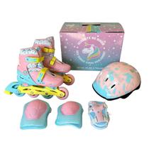 Patins 4 Rodas Inline Triline Tamanho Ajustável Marca Glumi Patins 4 Rodas Inline Triline Tamanho Ajustável Marca Glumi