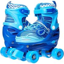 Patins 4 Rodas Power Roller Star Azul