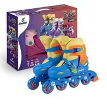 Patins 4 Rodas Roller Azul e laranja 34 a 37 01LA - Fenix - Fenix Brinquedos Patins 4 Rodas Roller Azul e laranja 34 a 37 01LA - Fenix - Fenix Brinquedos