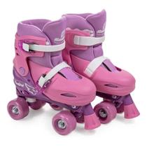 Patins 4 Rodas Roxo Roller Skate 34 ao 37- Fênix