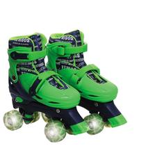 Patins Ajustável 4 Rodas Com Luz Masculino 35 Ao 38 Unik