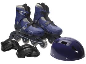 Patins Ajustável C/ Acessórios Azul 38 ao 41 - Fenix AD01A