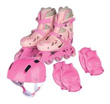 Patins Ajustável com Acessórios Tam 38/41 Rosa - Fenix