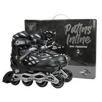 Patins Ajustável Feminino E Masculino Preto Inline 37 Ao 40 - Unitoys