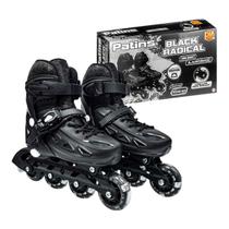 Patins Ajustável Infantil 4 Rodas Led Freio Brinquedo Roller