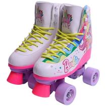 Patins Barbie Unicornio 4 Rodas Tamanho 33-34 FUN Patins Barbie Unicornio 4 Rodas Tamanho 33-34 FUN