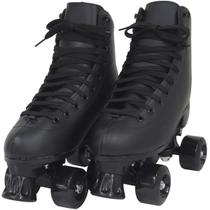 Patins Clássico Tradicional Quad 4 Rodas Roller de Rua Infantil Preto Importway BW-020-PT