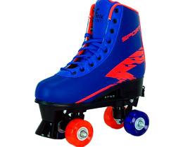 Patins com 4 Rodas Azul/Vermelho