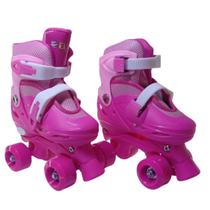 Patins De 4 Rodas Rosa Elite Tamanho:32/35 Patins De 4 Rodas Rosa Elite Tamanho:32/35