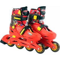 Patins do Mickey 4 rodas 32 ao 35 Kit de Proteção BBR DI0008 Patins do Mickey 4 rodas 32 ao 35 Kit de Proteção BBR DI0008