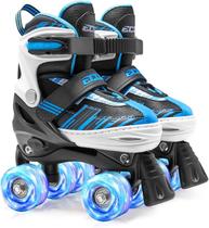 Patins ECOO para meninas e meninos de 4 a 12 anos com rodas iluminadas Patins ECOO para meninas e meninos de 4 a 12 anos com rodas iluminadas