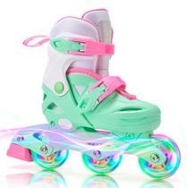 Patins em linha 2PM SPORTS com iluminação ajustável para meninas
