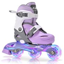 Patins em linha 2PM SPORTS com iluminação ajustável para meninas