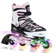Patins em linha 2PM SPORTS Cytia Pink Girls com rodas iluminadas