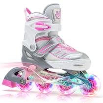 Patins em linha 2PM SPORTS Cytia Pink Girls com rodas iluminadas