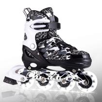 Patins em linha Kuxuan ajustáveis para crianças e jovens Camo Patins em linha Kuxuan ajustáveis para crianças e jovens Camo