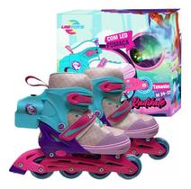 Patins Feminino Infantil 32 33 34 35 solta fumaça