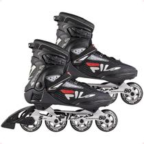 Patins Fila Legacy Pro 80 Preto Cinza e Vermelho 44 ABEC5