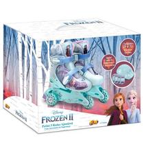 Patins Frozen 3 Rodas 29/32 com Acessorios FUN F0017-0