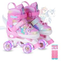Patins Gingili Life com iluminação ajustável para meninas de 3 a 12 anos Patins Gingili Life com iluminação ajustável para meninas de 3 a 12 anos