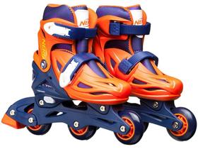 Patins in Line Infantil 2 em 1 Multikids Nerf - Laranja e Azul