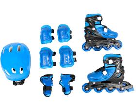 Patins in Line Infantil Bel Fix Sports Azul - com Acessórios