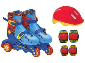 Patins In Line Infantil Fun Patrulha Canina com Acessórios