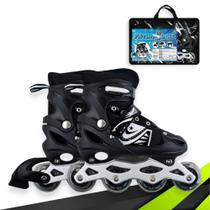 Patins In Line Roller Street Ajustável Criança Juvenil Adulto 1001