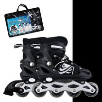 Patins In Line Roller Street Ajustável Criança Juvenil Adulto 1001