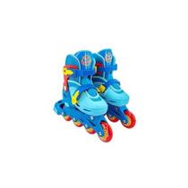 Patins Infantil 3 Em 1 Azul Unitoys AjustÁvel